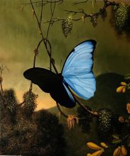Blue Morpho Butterfly - MJ Heade - Oil Art Reproduction at overstockArt.com Blue Morpho Butterfly - MJ Heade - Oil Art Reproduction at overstockArt.com