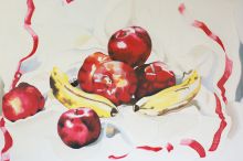 Demuth, Still Life with Apples and Bananas - Reproduction at overstockArt.com Demuth, Still Life with Apples and Bananas - Reproduction at overstockArt.com