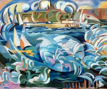 Geneva Harbor - Alice Bailly - Reproduction Oil Painting at overstockArt.com Geneva Harbor - Alice Bailly - Reproduction Oil Painting at overstockArt.com