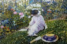Lady in the Garden in June, Frederick Carl Frieseke Reproduction at overstockArt.com Lady in the Garden in June, Frederick Carl Frieseke Reproduction at overstockArt.com