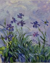 Lilac Irises, 1914-1917 by Claude Monet at overstockArt.com