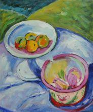 Maurer - Still Life (Fruit and Cup with Bird) - Oil Painting Reproduction at overstockArt.com Maurer - Still Life (Fruit and Cup with Bird) - Oil Painting Reproduction at overstockArt.com