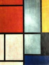 Tableau 3 with Orange -Red, Yellow, Black, Blue and Gray, Piet Mondrian Reproduction at overstockArt.com Tableau 3 with Orange -Red, Yellow, Black, Blue and Gray, Piet Mondrian Reproduction at overstockArt.com