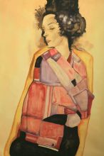 The Daydreamer (Gerti Schiele), 1911 Reproduction at overstockArt.com The Daydreamer (Gerti Schiele), 1911 Reproduction at overstockArt.com