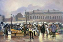 The Market for The Theater in Antwerp Reproduction at overstockArt.com The Market for The Theater in Antwerp Reproduction at overstockArt.com