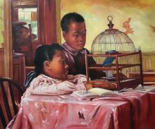 Watching the Bluejay, Harry Roseland Reproduction at overstockArt.com Watching the Bluejay, Harry Roseland Reproduction at overstockArt.com