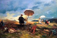 Artists Sketching in the White Mountains Reproduction at overstockArt.com