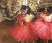 Dancers in Pink - Edgar Degas - Oil Reproduction at overstockArt.com