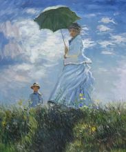 Monet, Madame Monet and her Son - Oil Painting on Canvas at overstockArt.com
