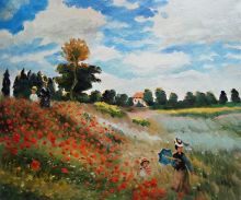 Poppy Field in Argenteuil - Claude Monet at overstockArt.com