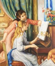 Renoir, Young Girls at the Piano - Oil Painting at overstockArt.com
