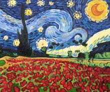 Starry Poppies Collage - Vincent van Gogh at overstockArt.com