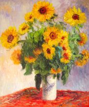 Sunflowers - Claude Monet - Oil Painting Reproduction at overstockArt.com