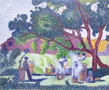The Farm, Morning, Henri-Edmond Cross Reproduction at overstockArt.com