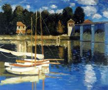 The Road Bridge at Argenteuil - Claude Monet at overstockArt.com