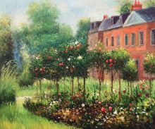 The Rose Garden at Wargemont, 1879 - Reproduction at overstockArt.com