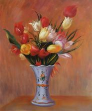 Tulips - Pierre-Auguste Renoir - Oil Reproduction at overstockArt.com
