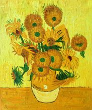 Vase with Fifteen Sunflowers by Van Gogh - Canvas Painting for Sale at overstockArt.com
