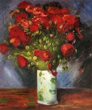 Vase with Red Poppies, 1886 - Vincent van Gogh at overstockArt.com