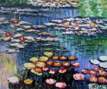 Water Lilies (pink) Reproduction at overstockArt.com